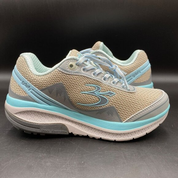 GDEFY Gravity Defyer Mighty Walk Gray/Blue Sneakers Women's Size 6 - Picture 8 of 13